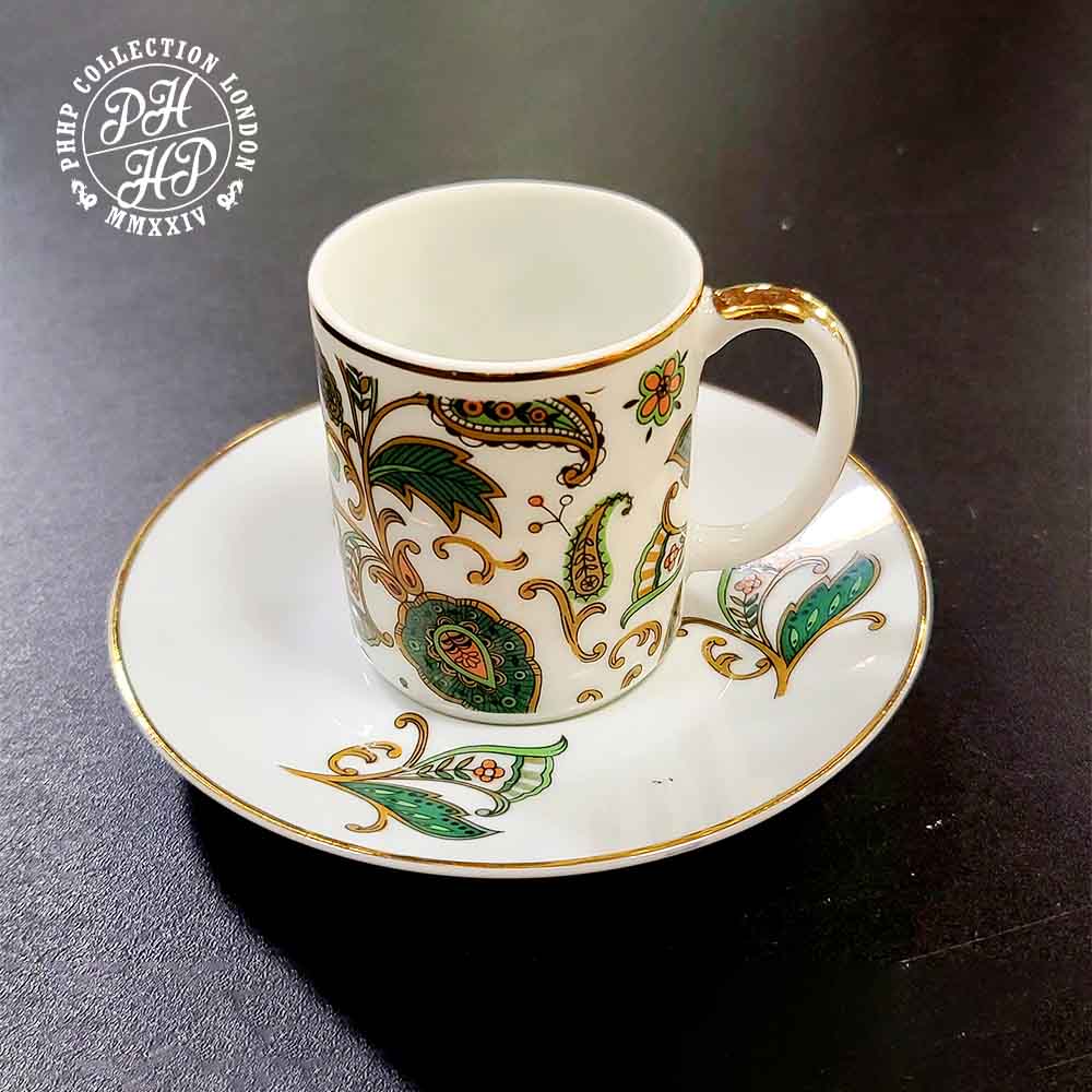 GREEN ENAMEL & GOLD GILDED